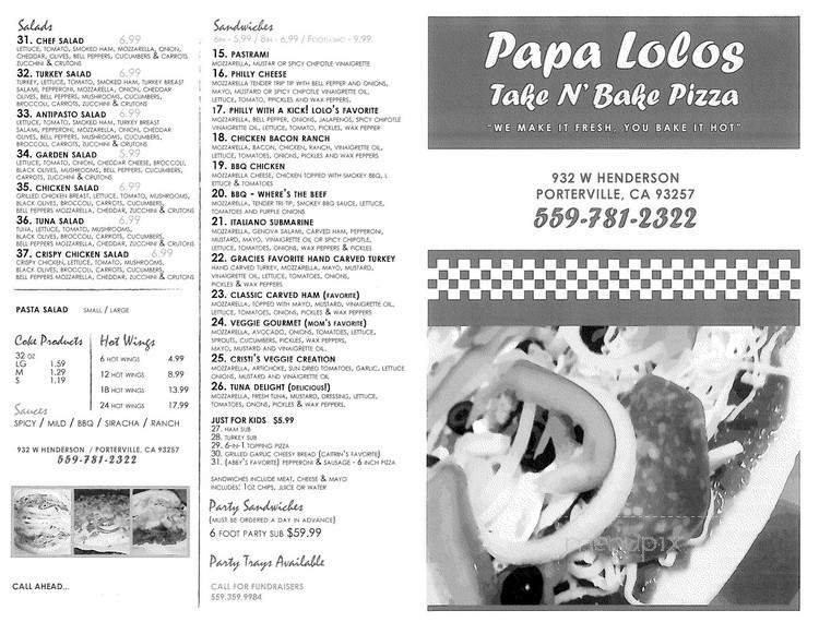 Papa Lolos - Porterville, CA