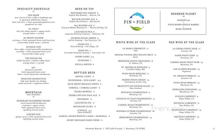 Fin and Field Restaurant and Bar - Monterey, CA