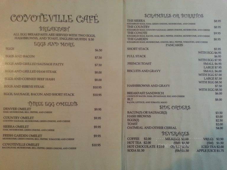 Coyoteville Cafe - Grass Valley, CA