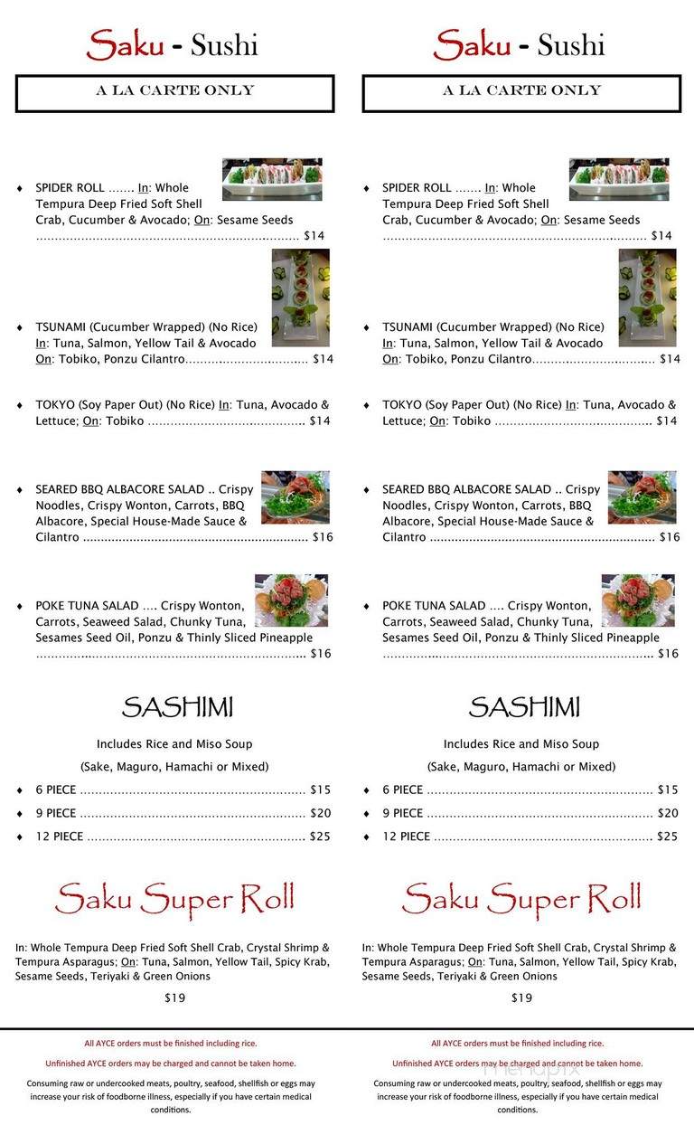 Saku Sushi Bar & Grill - Gardnerville, NV