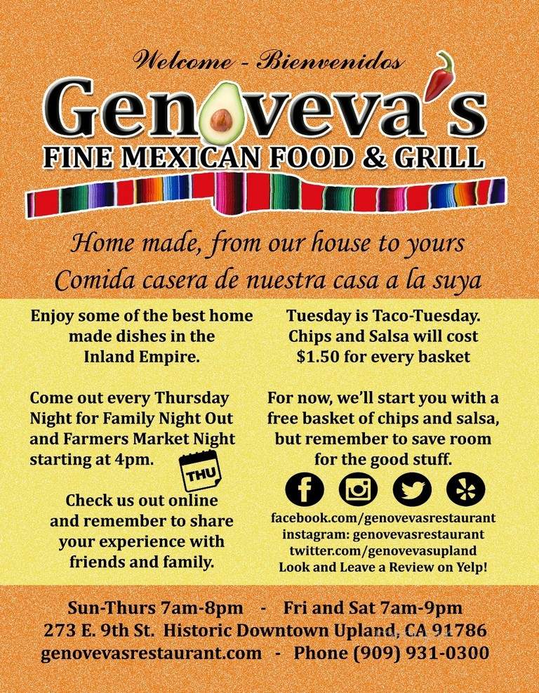 Genovevas Fine Mexican Food - Upland, CA