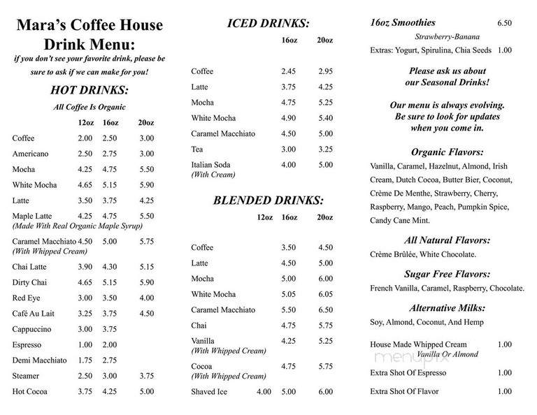 Mara's Coffee House - Fort Bragg, CA