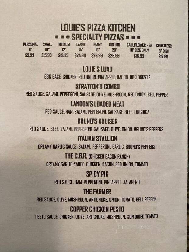 Louie's Pizza Kitchen - Copperopolis, CA