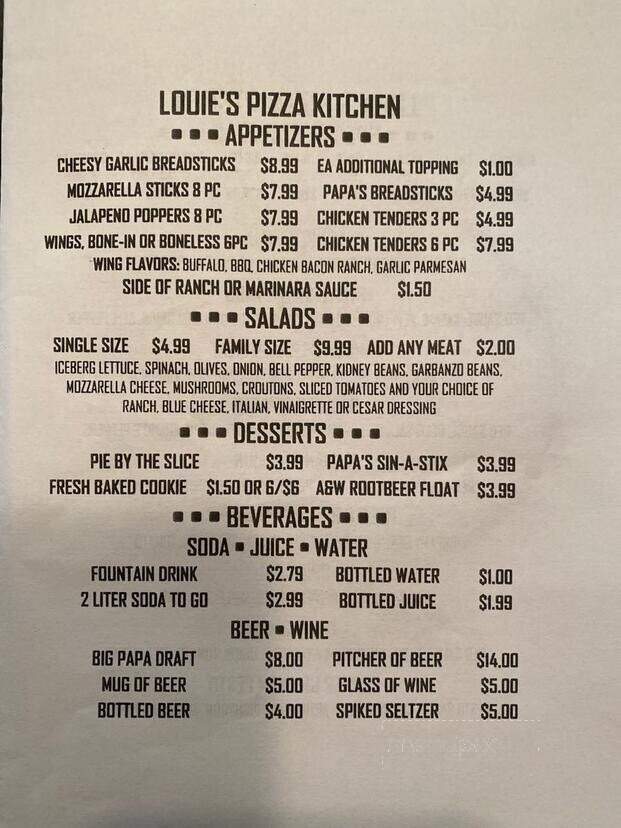 Louie's Pizza Kitchen - Copperopolis, CA