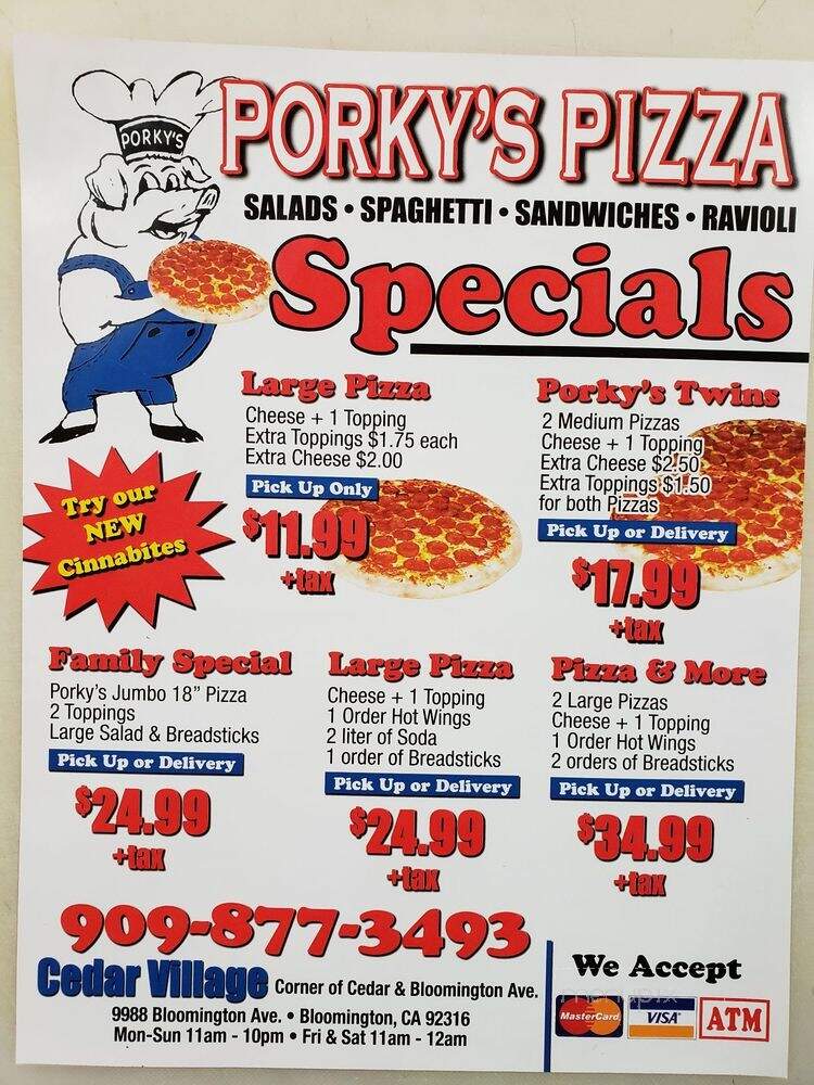 Porky's Pizza - Bloomington, CA