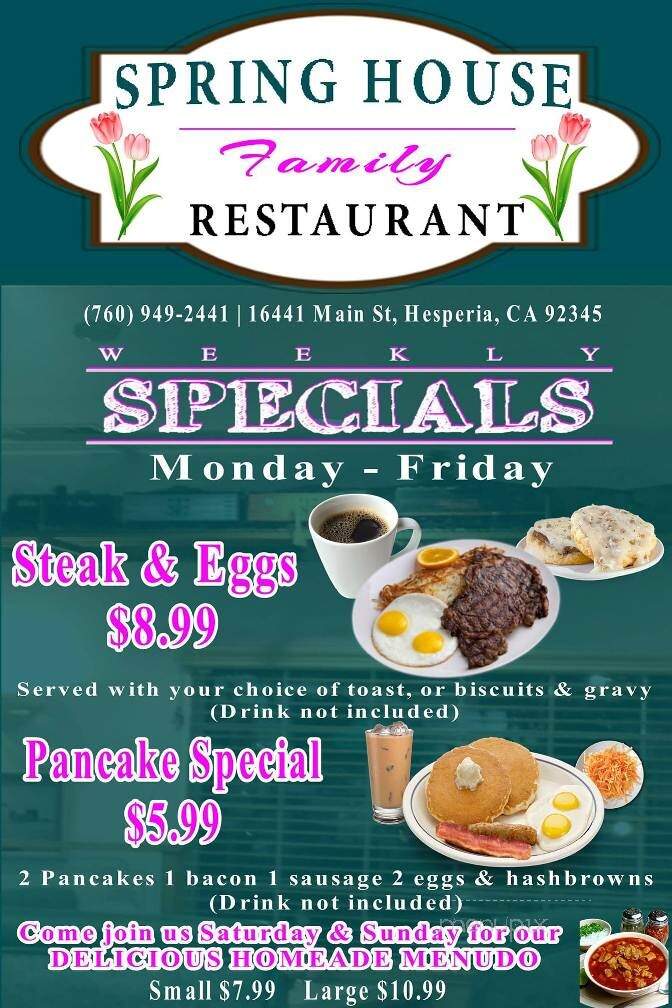 Spring House Restaurant - Hesperia, CA