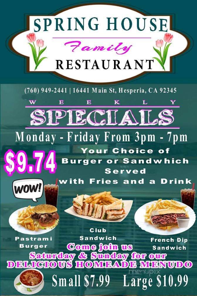 Spring House Restaurant - Hesperia, CA