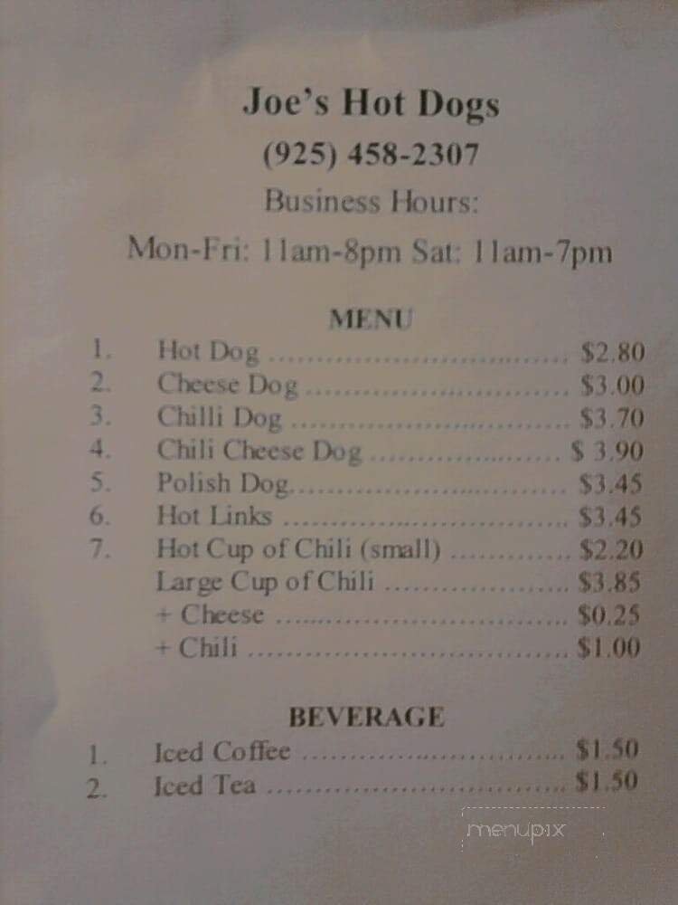 Joseph's Hot Dogs - Bay Point, CA