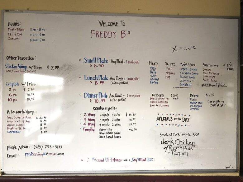 Freddy B's BBQ - Antioch, CA