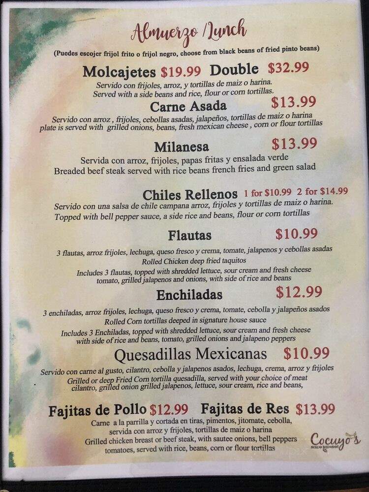 Cocuyos Mexican Restaurant - Soledad, CA