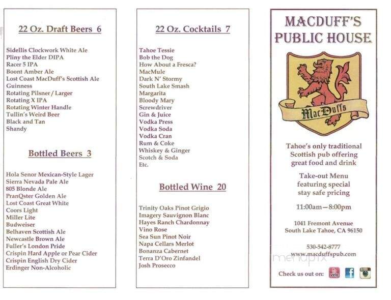 MacDuff's Public House - South Lake Tahoe, CA