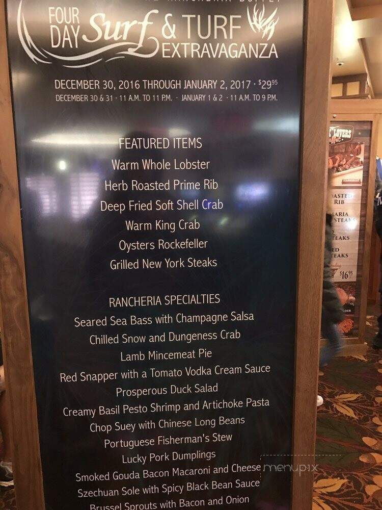 Jackson Rancheria Buffet - Jackson, CA