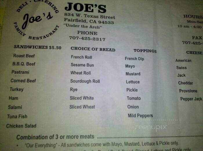 Joe's Buffet - Fairfield, CA