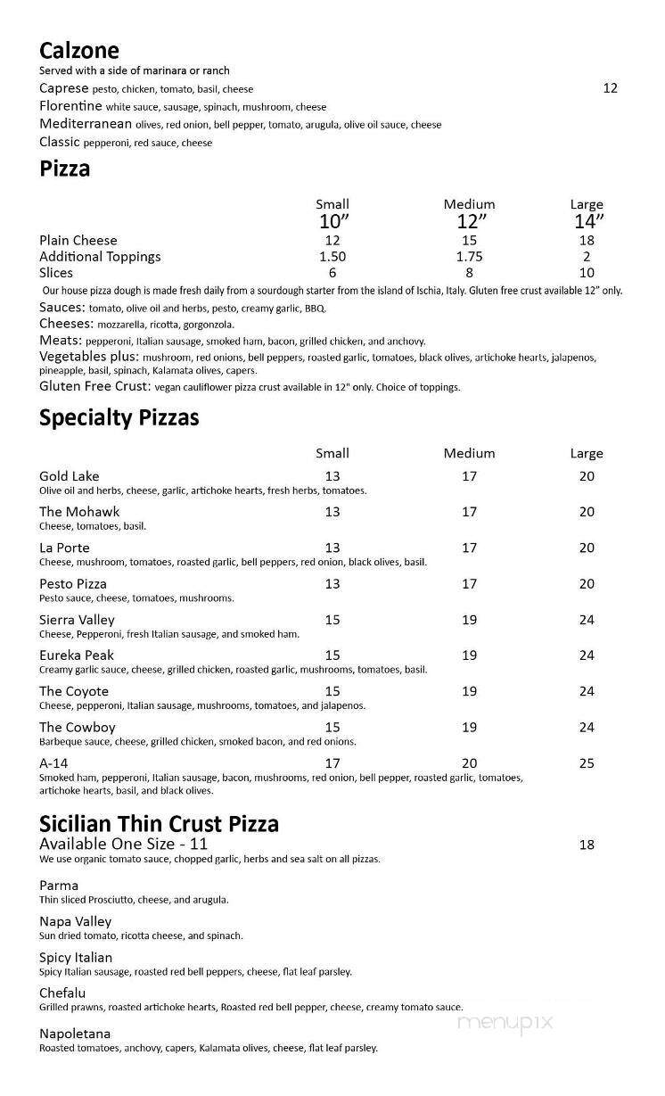 Cuccia's Pasta, Pizza & Wine Bar - Graeagle, CA