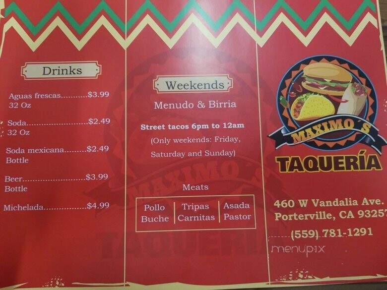 Maximo's Taqueria - Porterville, CA