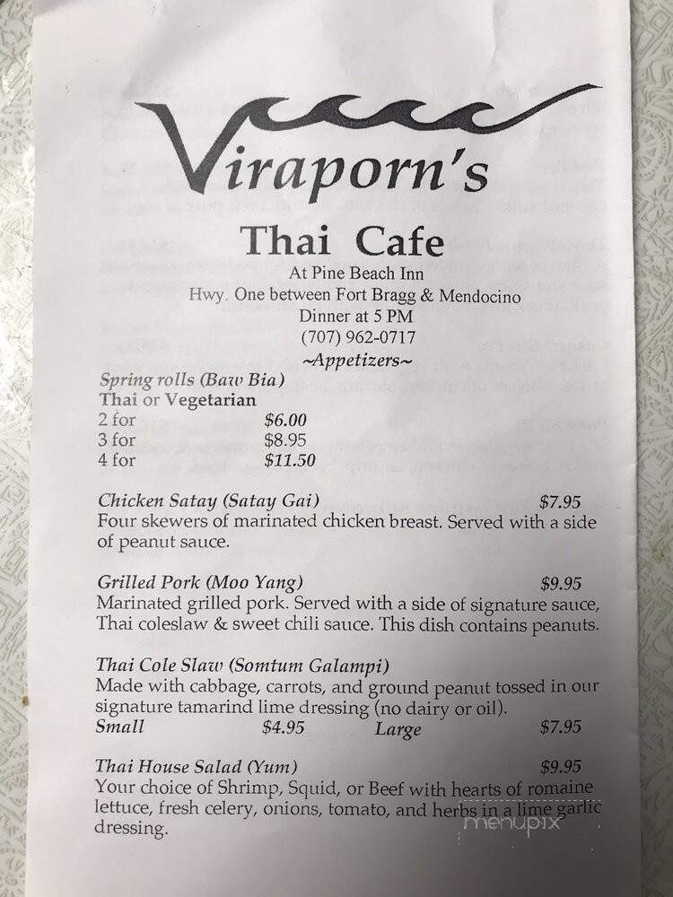 Viraporn's Thai Cafe - Fort Bragg, CA