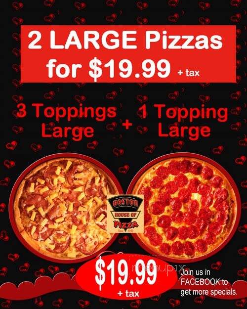 Boston House Of Pizza - Hanford, CA