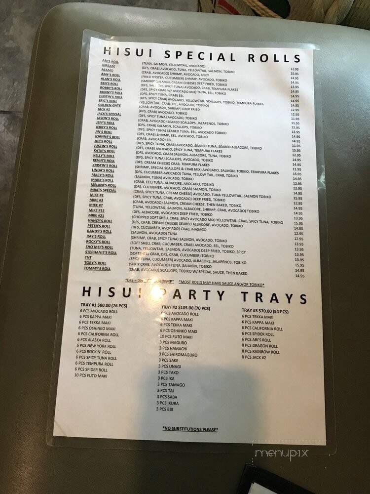 Hisui Japanese Restaurant - Vacaville, CA