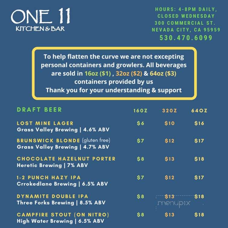 One 11 Kitchen & Bar - Nevada City, CA