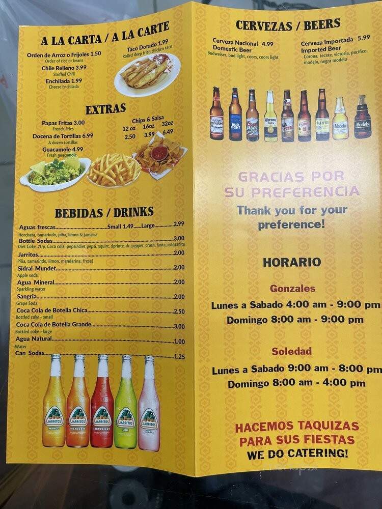 Taqueria Comida Sadrosas - Gonzales, CA