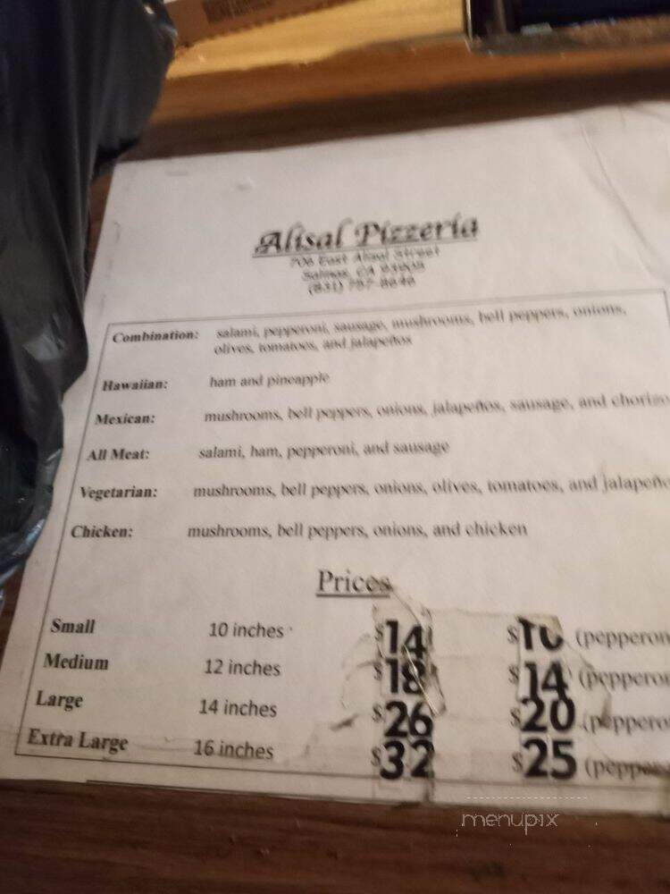 Alisal Pizzeria - Salinas, CA