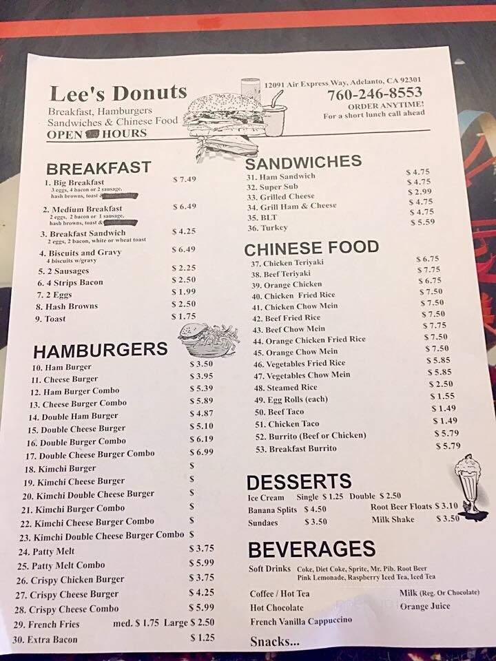 Lee's Donuts - Adelanto, CA