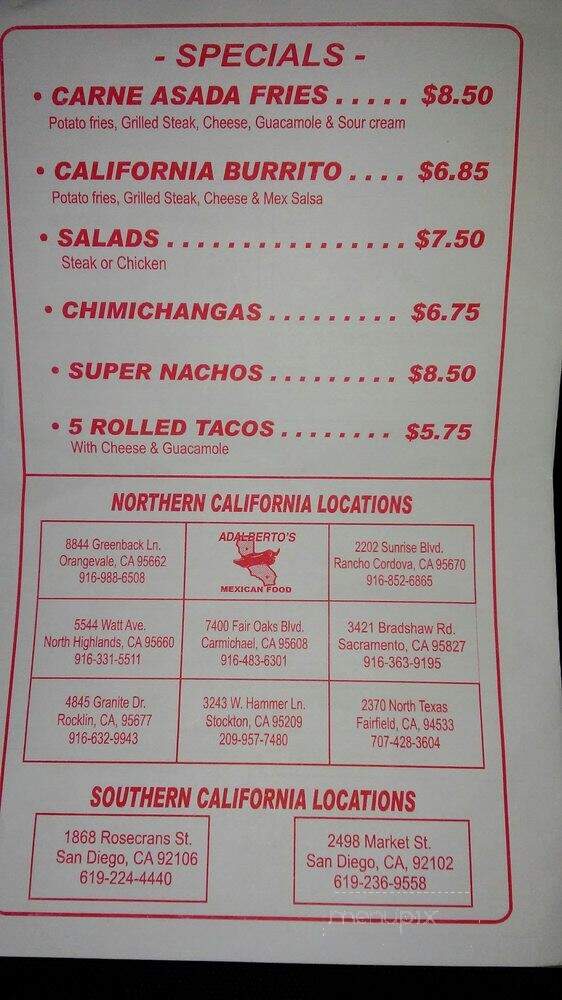 Adalberto's Mexican Food - Fairfield, CA