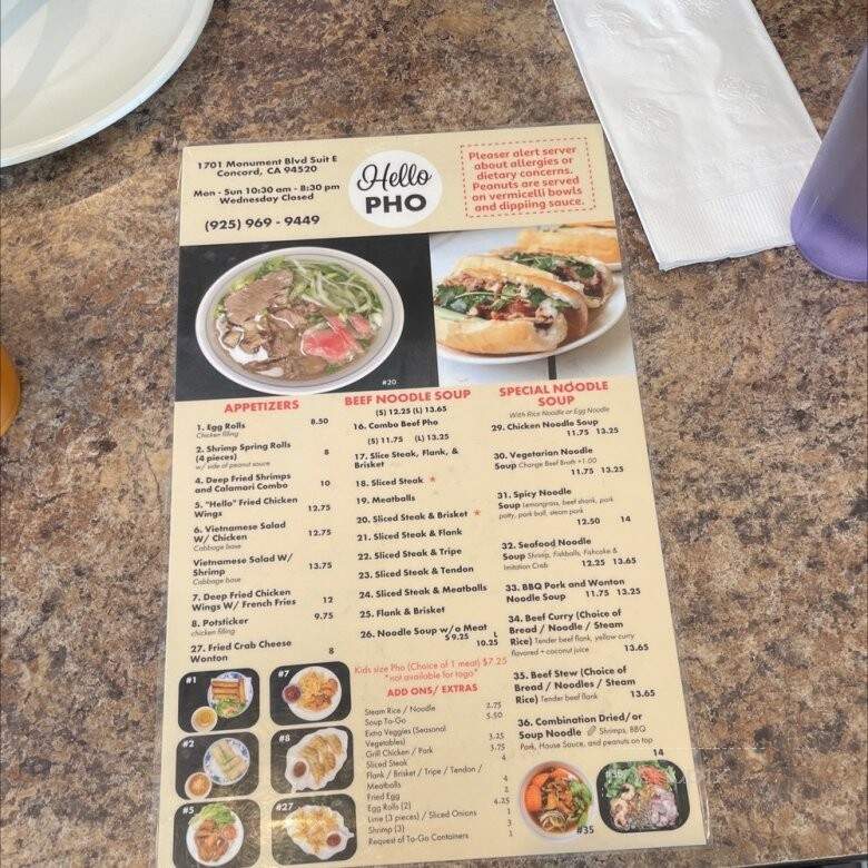 Hello Pho - Concord, CA