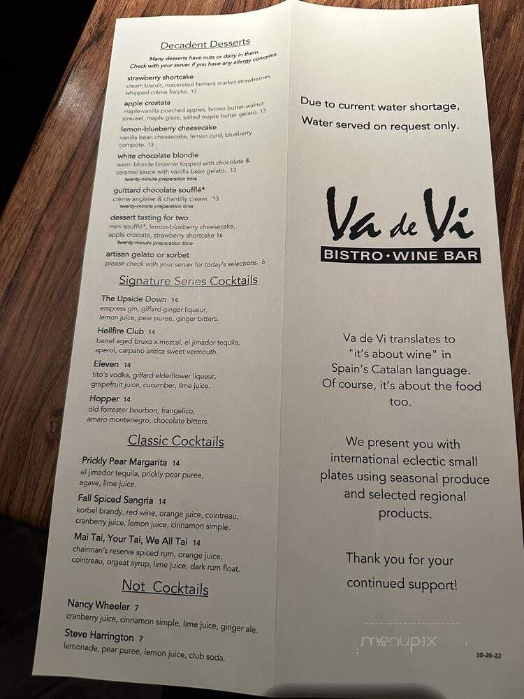 Va De Vi Bistro & Wine Bar - Walnut Creek, CA