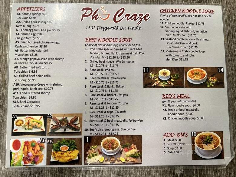 Pho Craze - Pinole, CA