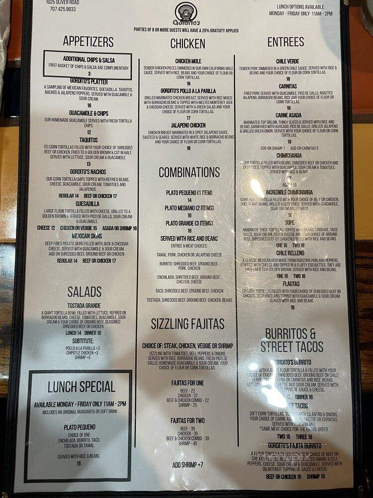 Gordito's Restaurant - Fairfield, CA