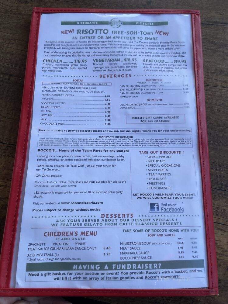 Rocco's Ristorante & Pizzeria - Walnut Creek, CA