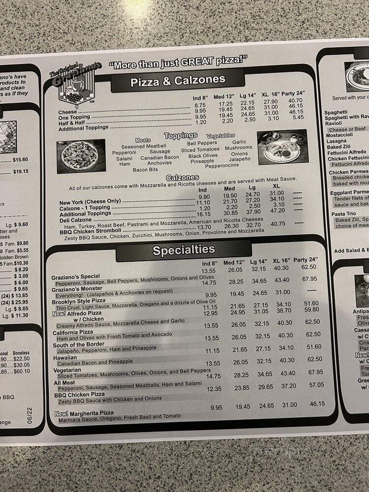 Graziano's Pizza Restaurant - Ontario, CA