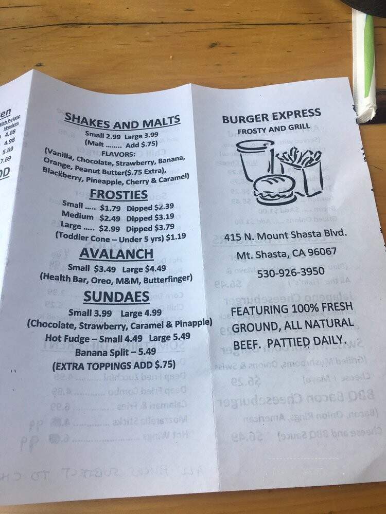 Burger Express - Mount Shasta, CA