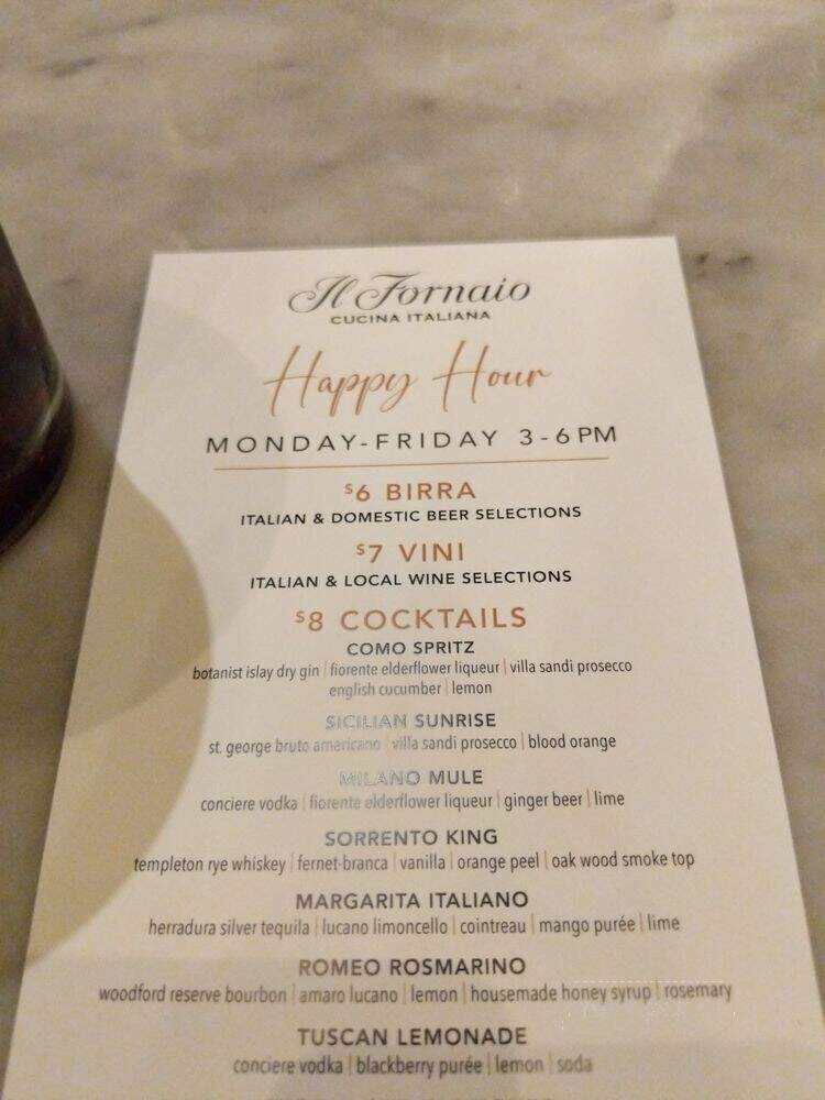 Il Fornaio - Roseville, CA