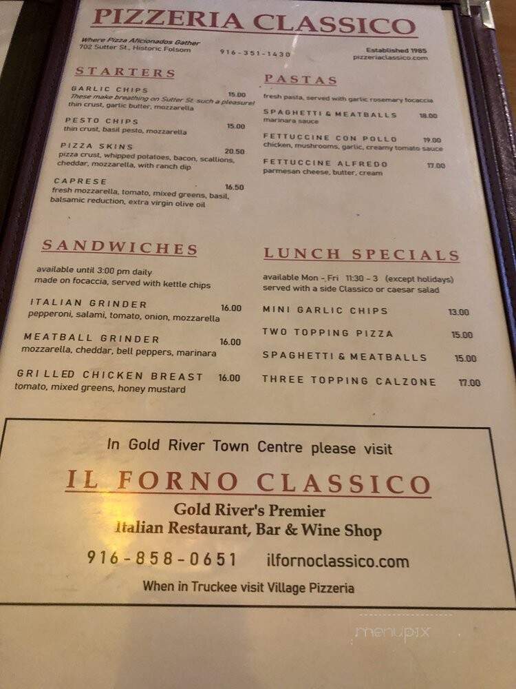 Pizzeria Classico - Folsom, CA