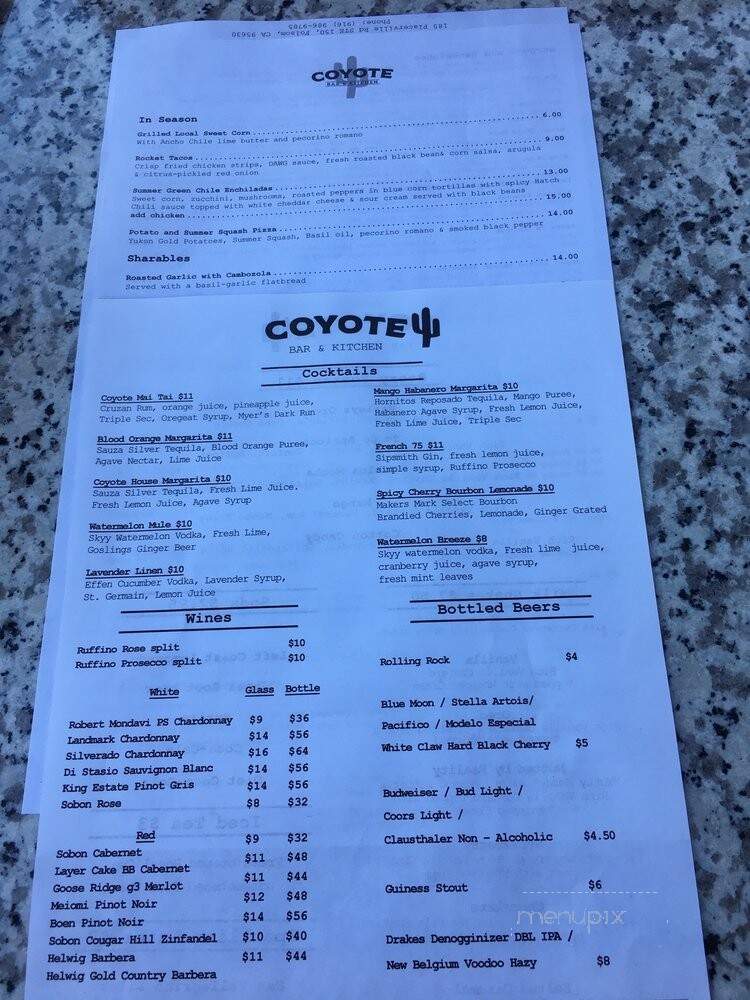 Coyote Bar & Kitchen - Folsom, CA