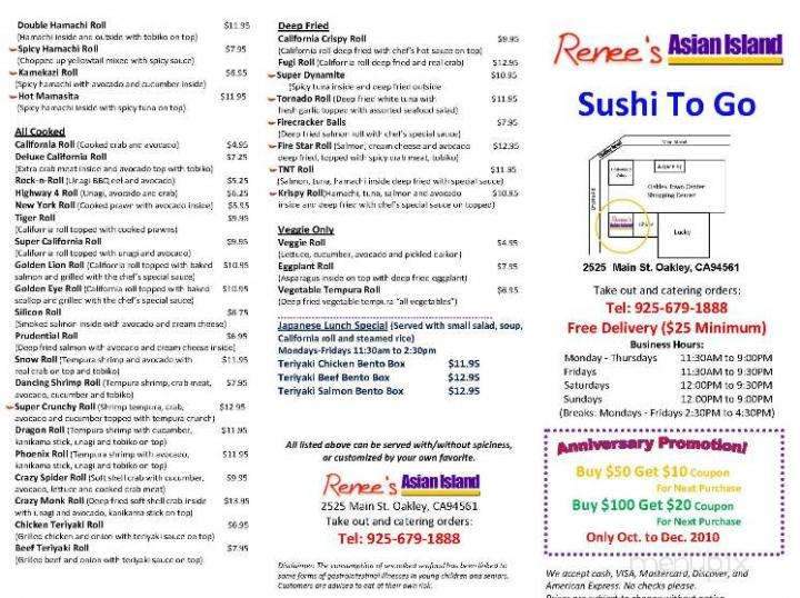 Renee's Asian Island - Oakley, CA