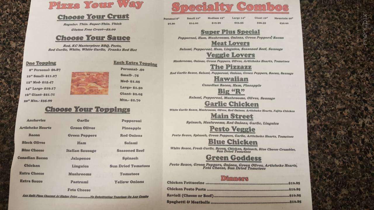 Pizza Plus - West Point, CA